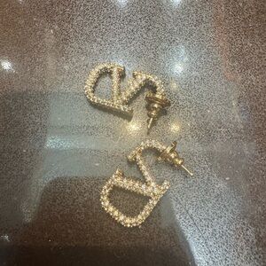 Gold Crystal Stud Earrings